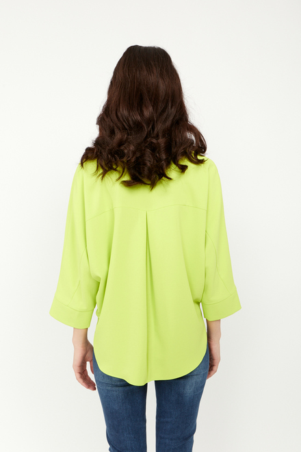 Oversized Henley Top Style 242057. Key Lime. 2