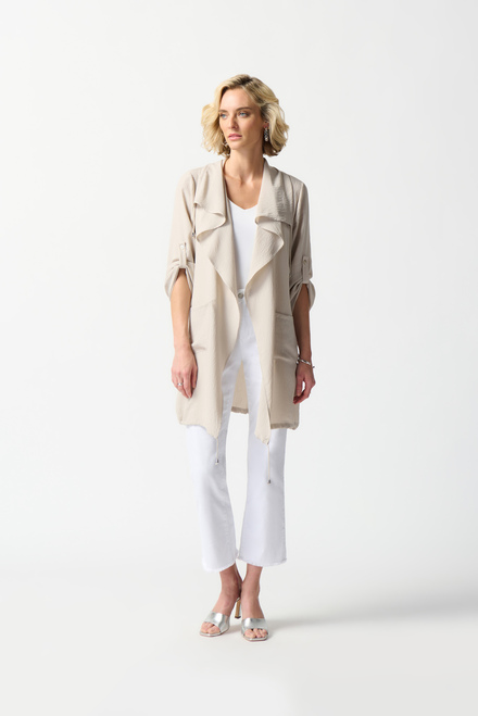 Open Front Trench Coat Style 242058. Moonstone. 4
