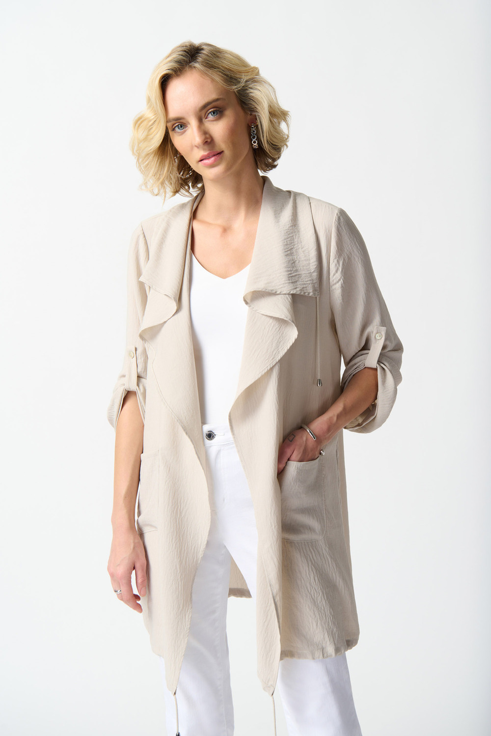 Open Front Trench Coat Style 242058 (moonstone)