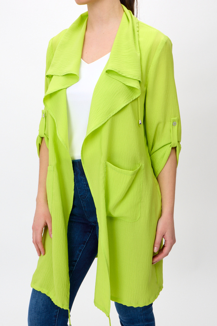 Open Front Trench Coat Style 242058. Key Lime. 2