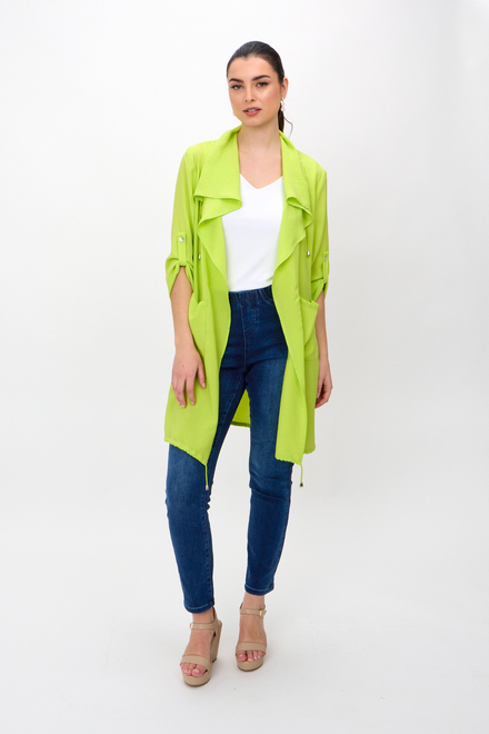 Open Front Trench Coat Style 242058. Key Lime. 6