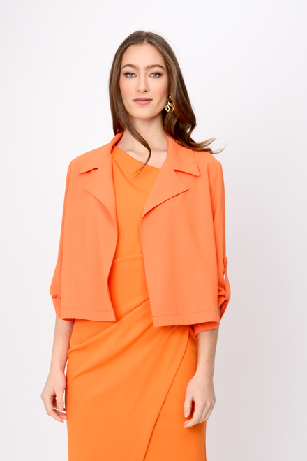 Cropped Rolled Tab Top Style 242059. Mandarin