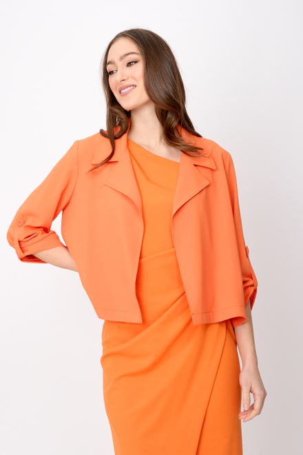 Cropped Rolled Tab Top Style 242059. Mandarin. 4