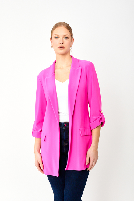 Longline Blazer Style 242060. Ultra pink