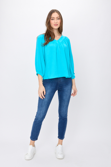 V-Neck Peasant Blouse Style 242062. Seaview. 3