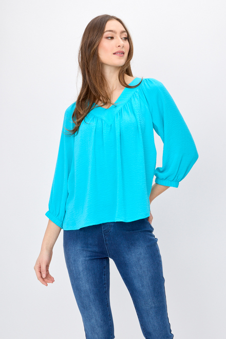 V-Neck Peasant Blouse Style 242062. Seaview
