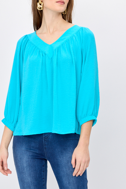 V-Neck Peasant Blouse Style 242062. Seaview. 2