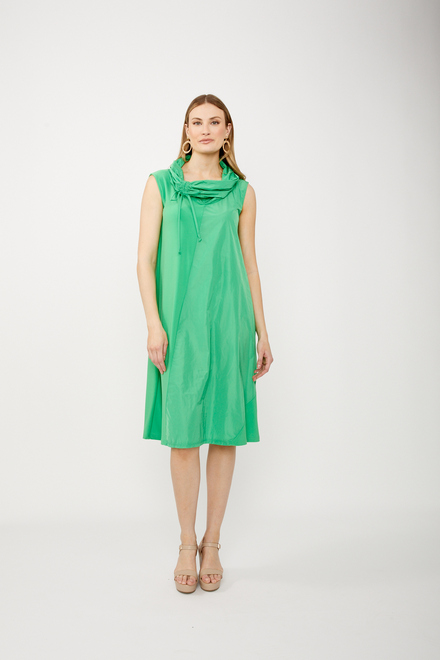 Shawl Collar Dress Style 242067. Island Green. 4