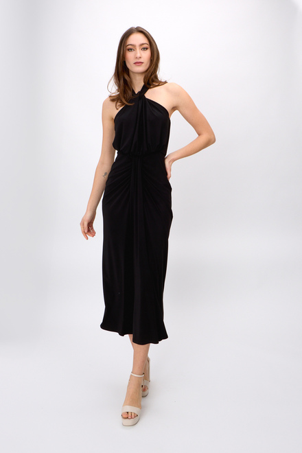 Halter Neck Maxi Dress Style 242071. Black