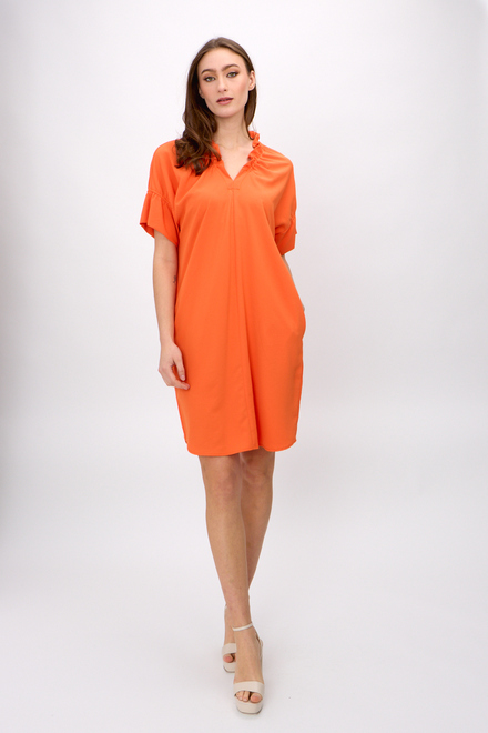 Ruffle Collar Shirt Dress Style 242072. Mandarin. 4