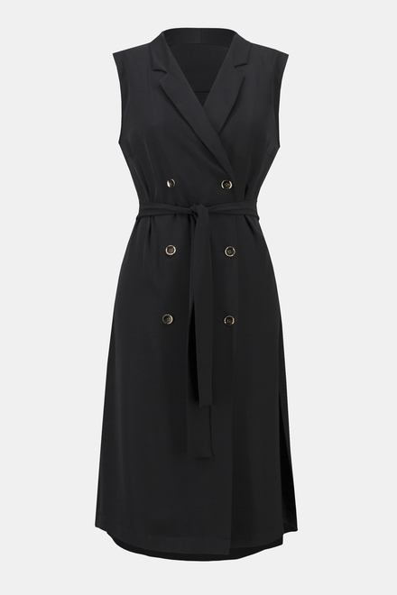 Double-Breasted Sleeveless Dress Style 242075. Black. 4