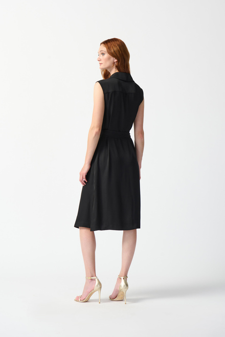 Double-Breasted Sleeveless Dress Style 242075. Black. 2