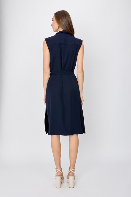 Double-Breasted Sleeveless Dress Style 242075. Midnight Blue. 4