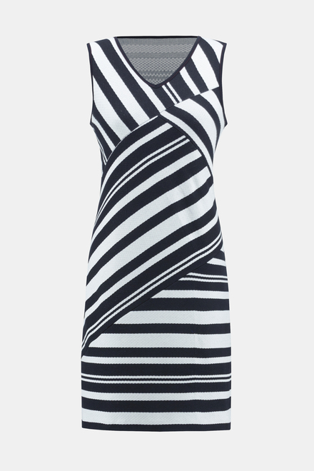 Multi-Stripe Dress Style 242077. Midnight Blue/off White. 4
