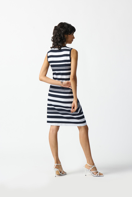 Multi-Stripe Dress Style 242077. Midnight Blue/off White. 2