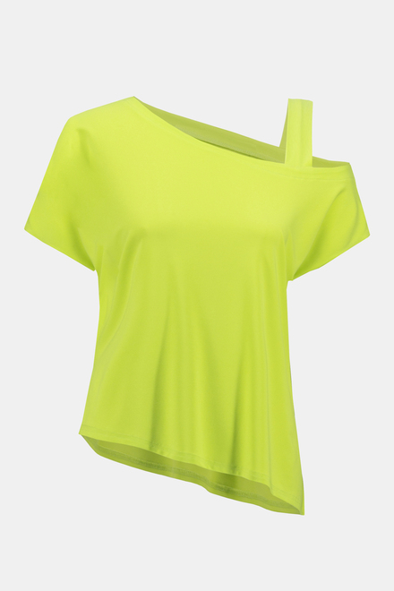 T-shirt asym&eacute;trique uni mod&egrave;le 242084. Key Lime. 5
