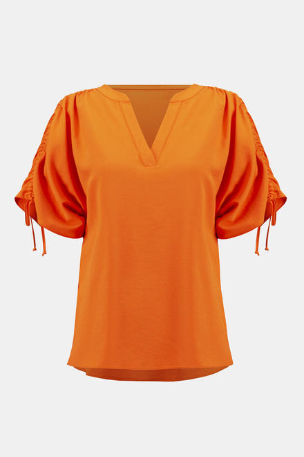 Gathered sleeves shirt Style 242085. Mandarin. 4