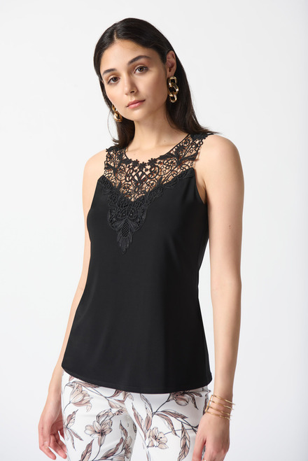 Lace Neck Sleeveless Top Style 242088