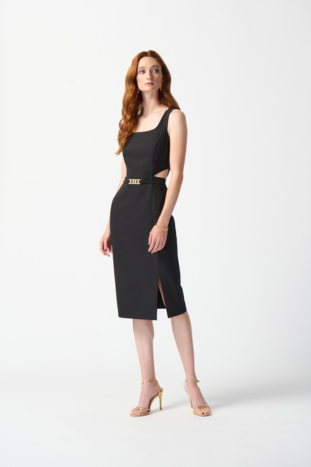 Hardware Detail Cut-Out Dress Style 242101. Black. 8