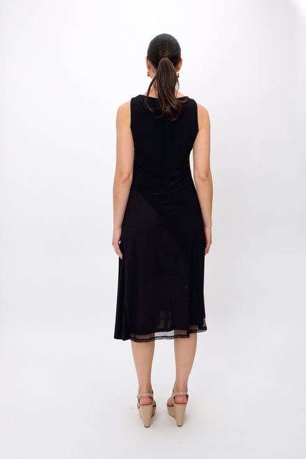 Sleeveless V-Neck Dress Style 242110. Black. 2