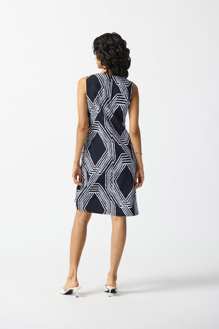 Abstract Print Dress Style 242114. Black/vanilla. 2