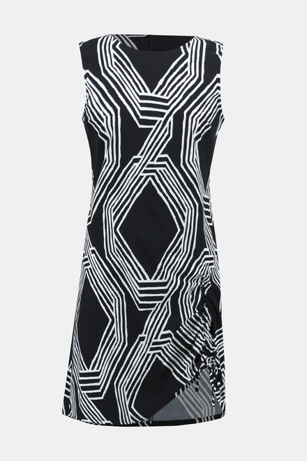Abstract Print Dress Style 242114. Black/vanilla. 5