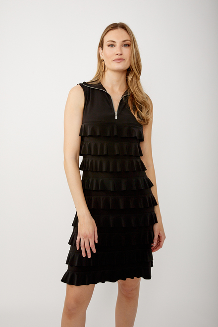Tiered Ruffle Dress Style 242116. Black. 2