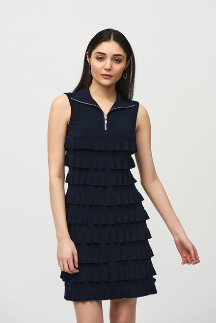 Tiered Ruffle Dress Style 242116. Midnight Blue. 2