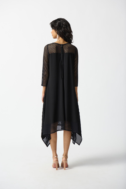 Lace Overlay Dress Style 242117. Black. 2