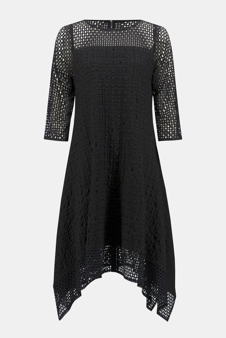 Lace Overlay Dress Style 242117. Black. 5
