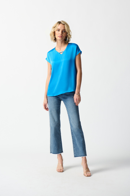 Keyhole Detail Top Style 242123. French Blue. 4