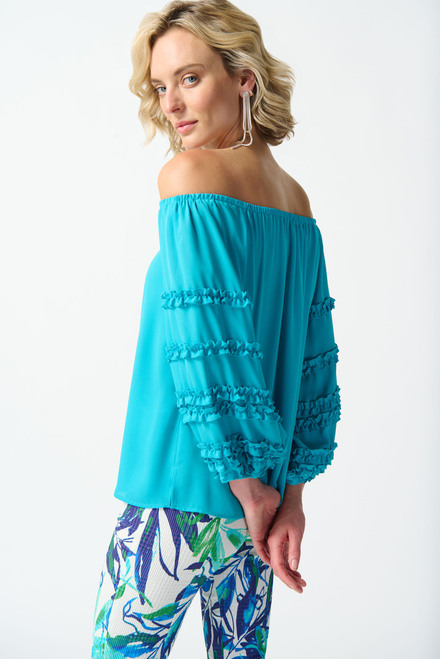 Off-Shoulder Ruffle Sleeve Top Style 242127. Seaview. 2