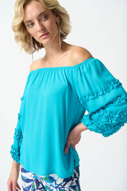 Off-Shoulder Ruffle Sleeve Top Style 242127. Seaview