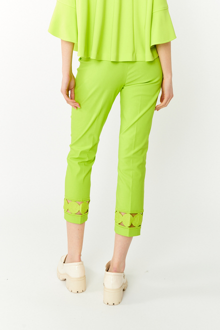 Lace Cuff Cropped Pants Style 242131. Key Lime. 5