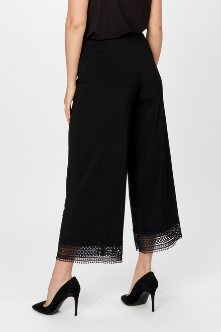 Lace Detail Cuff Pant Style 242134. Black. 2