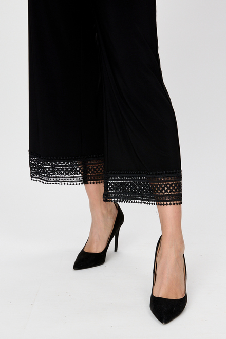 Lace Detail Cuff Pant Style 242134. Black. 3