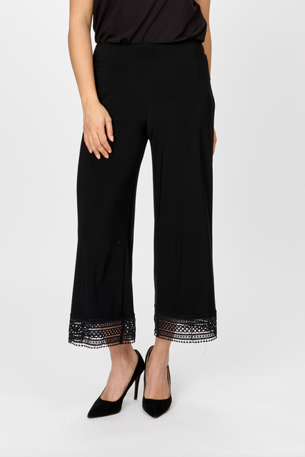 Lace Detail Cuff Pant Style 242134. Black. 4