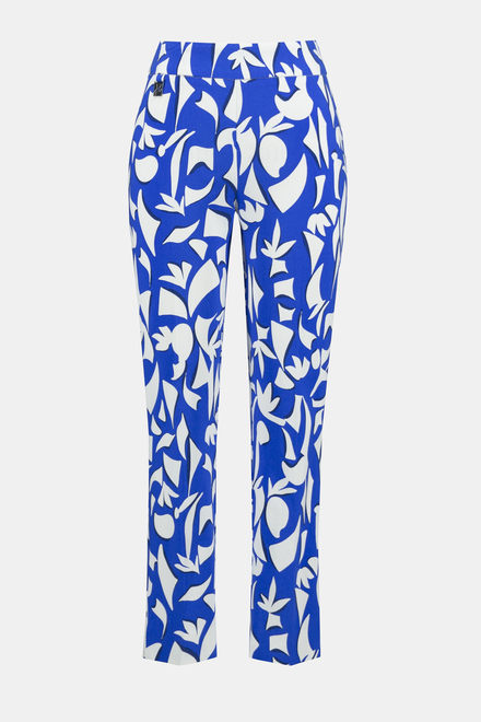 Pantalon ajust&eacute;, motifs bicolores mod&egrave;le 242139. Blue/vanilla. 5
