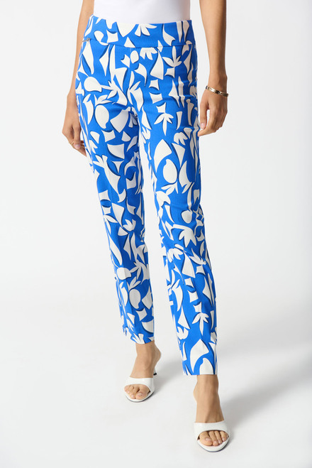 Abstract Print Pants Style 242139. Blue/vanilla