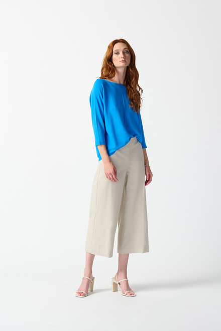 Pleated Cropped Pants Style 242142. Moonstone. 3
