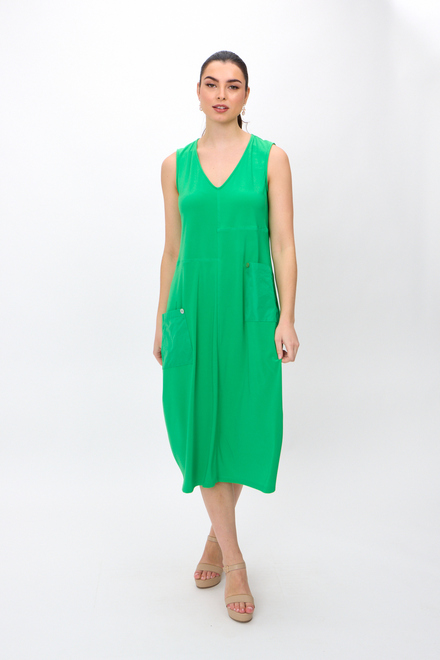 V-Neck Pocket Dress Style 242161. Island Green. 5