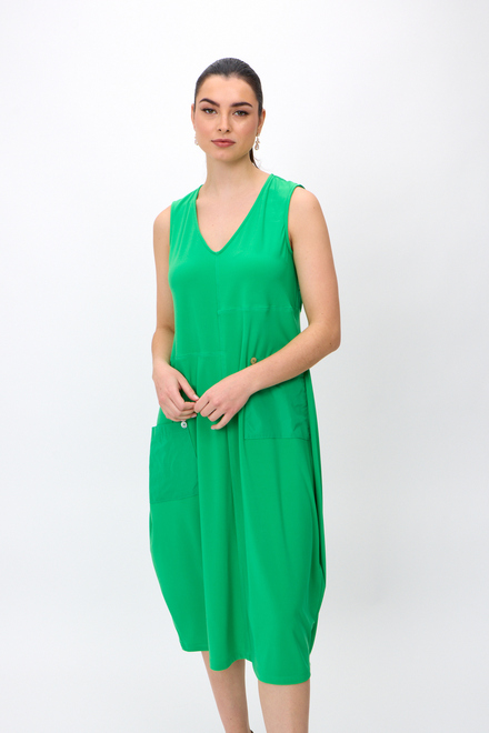 V-Neck Pocket Dress Style 242161. Island Green. 6