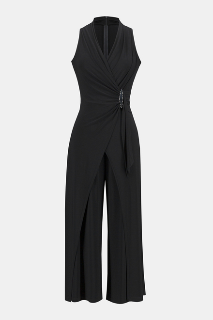 Sleeveless Halter Jumpsuit Style 242197. Black. 6