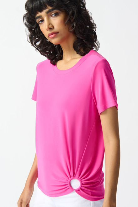 T-shirt, boucle &agrave; fronces mod&egrave;le 242199. Ultra Pink. 3