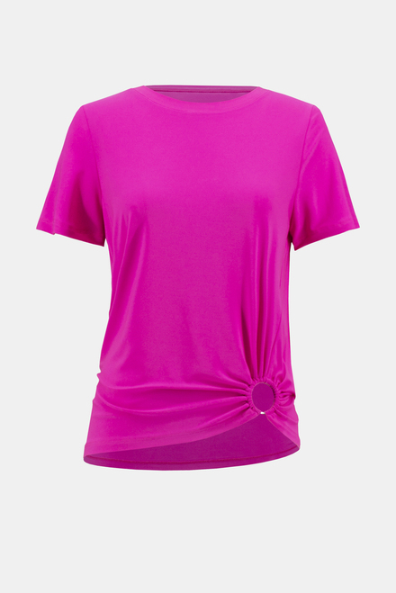 T-shirt, boucle &agrave; fronces mod&egrave;le 242199. Ultra Pink. 5