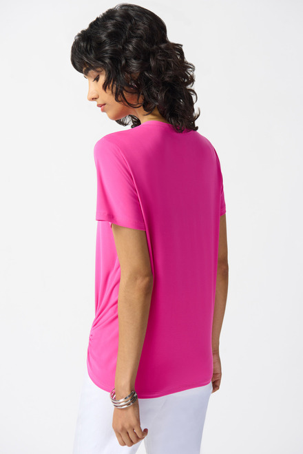 T-shirt, boucle &agrave; fronces mod&egrave;le 242199. Ultra Pink. 2