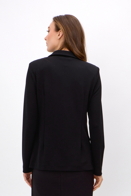 Fitted One-Button Blazer Style 242201. Black. 2
