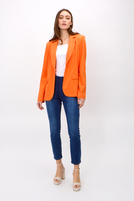 Fitted One-Button Blazer Style 242201. Mandarin. 3
