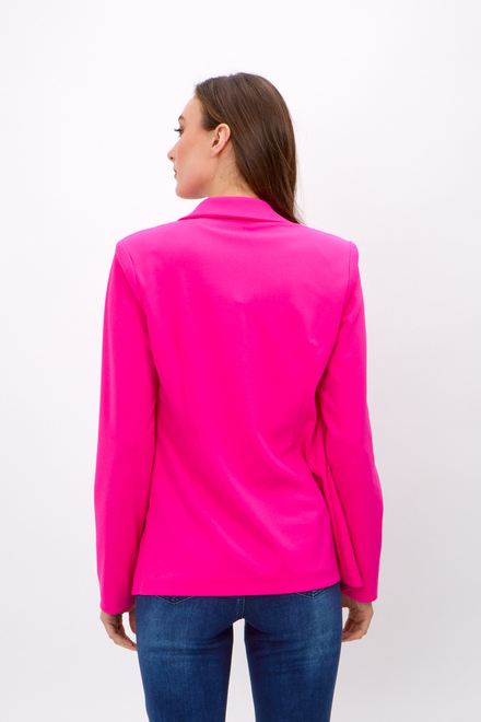 Fitted One-Button Blazer Style 242201. Ultra Pink. 2