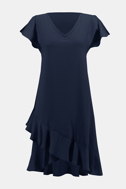 Ruffle Hem Dress Style 242206. Midnight Blue. 5